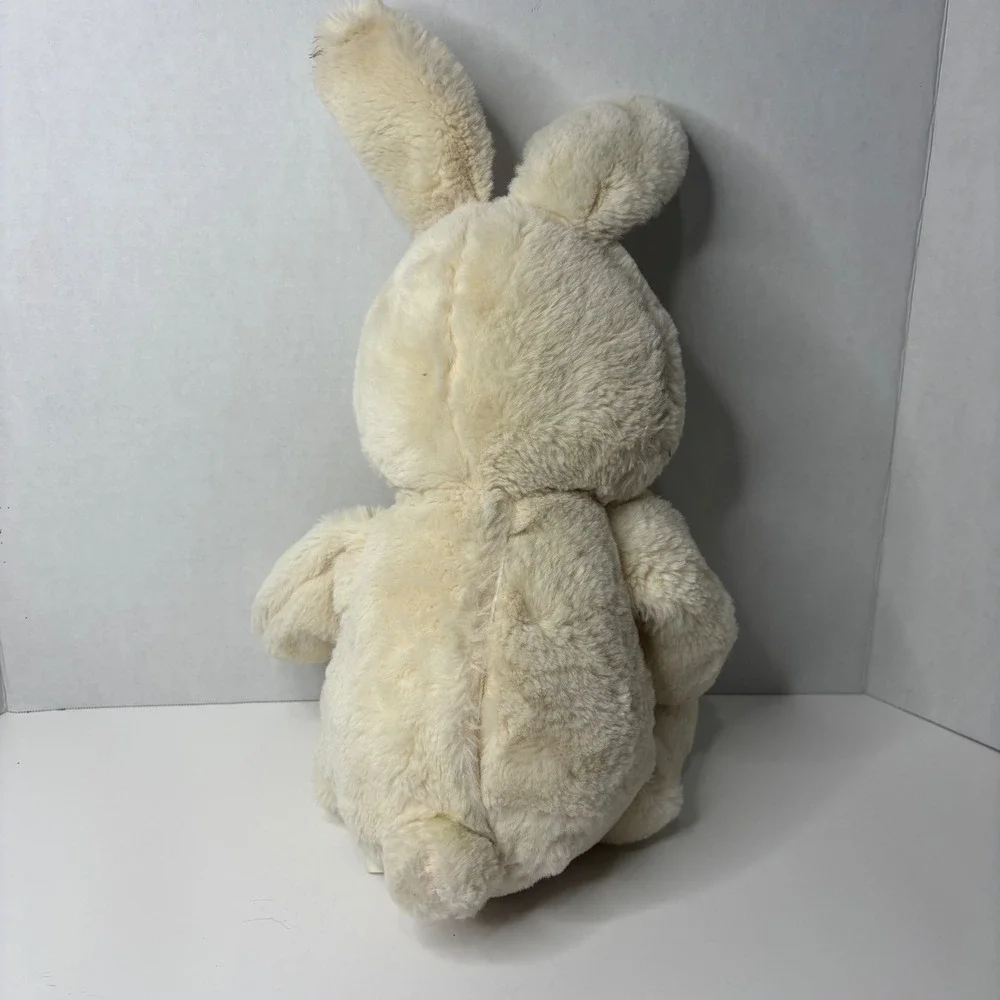 Build-A-Bear Workshop Cream Bunny Rabbit Plush Stuffed Animal Pink Paw Patch